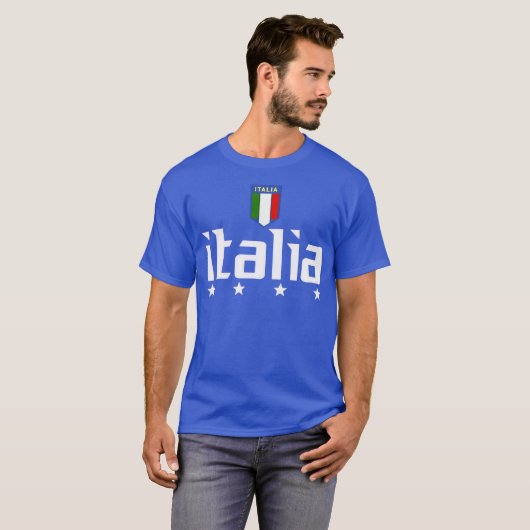 Italia Voetbal 4 Stelle T-shirt (Voorkant volledig)