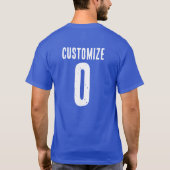 Italia Voetbal Custom T-shirt (Achterkant)