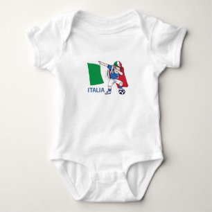 Italia Voetbal Fan Kid dabbing schooljongen Romper