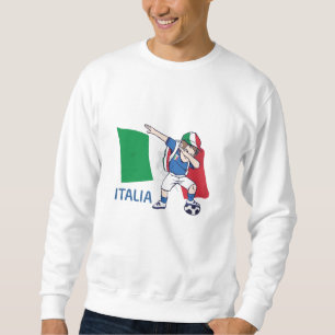 Italia Voetbal Fan Kid dabbing schooljongen Trui