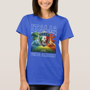 Italia Voetbal Forza Azzurri T-shirt