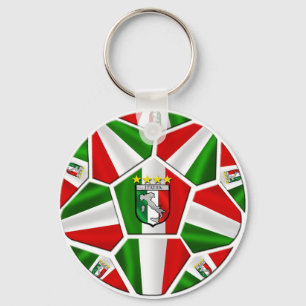 Italia voetbal Italiaanse vlag panelen Italië Sleutelhanger