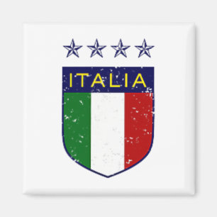 Italia Voetbal Vintage Dubbelzijdig Magneet
