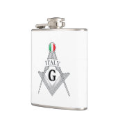 Italia vrijmetselarij teken heupfles (Links)