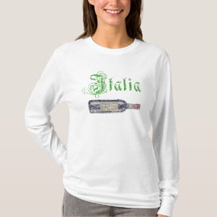 Italia Wijn Bottle Womens  Hoodie Shirt