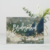 Italia, wil je mijn bruidsmeisje zijn uitnodigings bedankkaart (Staand voorkant)