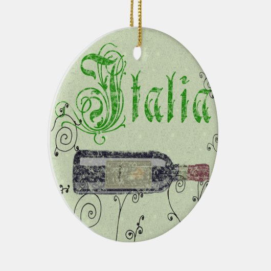 Italia Wine Bottle Ornament (Rechts)