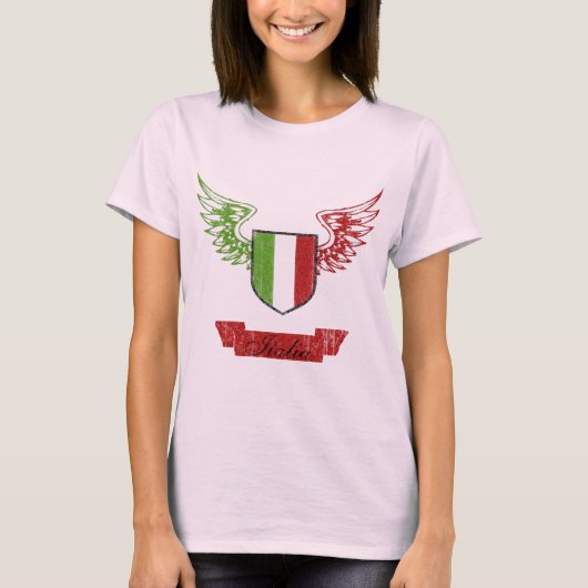 Italia Winged  vlag T-shirt (Voorkant)