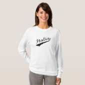 Italia Womens Baseball Hoodie Shirt (Voorkant volledig)