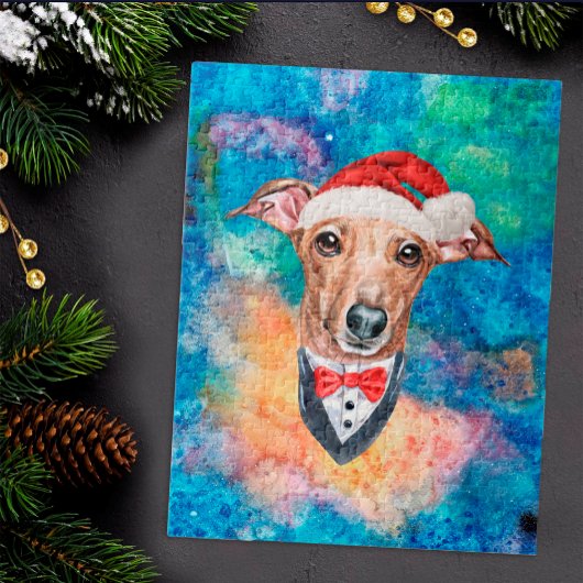 Italiaan Greyhound Breed kerstmis Legpuzzel