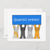 Italiaan wordt snel beter Guarisci Presto Briefkaart (Voorkant / Achterkant)