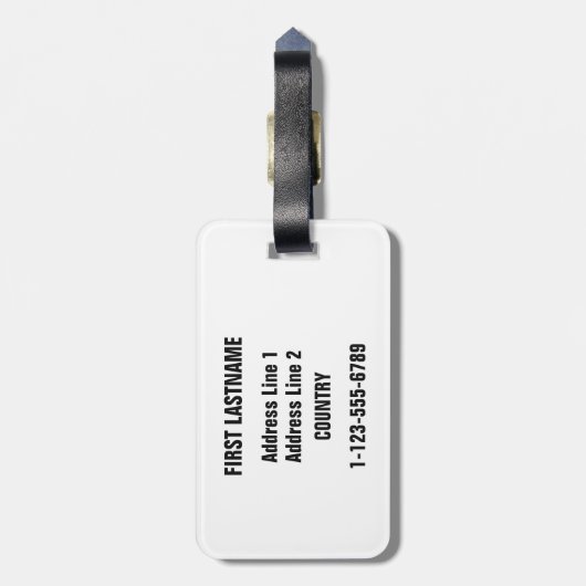 Italiaans aangepast bagagelabel (Achterkant verticaal)