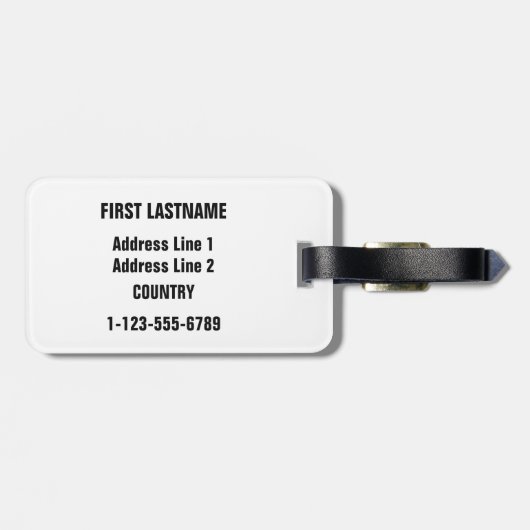 Italiaans aangepast bagagelabel (Achterkant horizontaal)