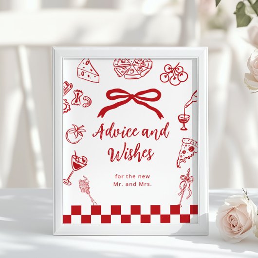 Italiaans advies en wensen Dat is amore bruiloft Poster