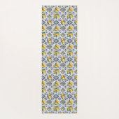 Italiaans Amalfi blauw witte tegels citroenen Yogamat (Achterkant)