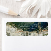 Italiaans Amalfi Coast schilderachtig retour adres Etiket (Insitu)
