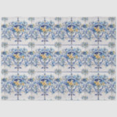 Italiaans Amalfi Coast Tegel Blauw en wit Decoupag Tissuepapier (Voorkant)