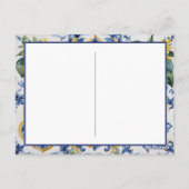 Italiaans Amalfi Kust blauw witte tegels citroenen Briefkaart (Achterkant)