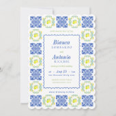 Italiaans Amalfi kust citroen Tegel Wavy Lijst bru Kaart (Voorkant)