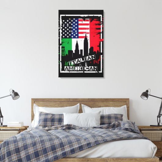 Italiaans Amerikaans Canvas (Insitu (Slaapkamer))