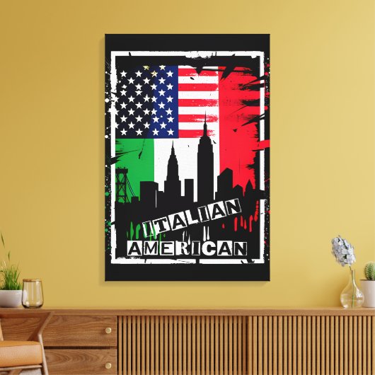 Italiaans Amerikaans Canvas (Insitu (Woonkamer))