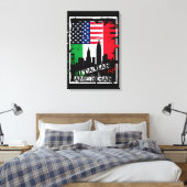 Italiaans Amerikaans Canvas Afdruk (Insitu (Slaapkamer))