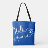 Italiaans Amerikaans Ineengedraaide Harten Boodsch Tote Bag (Achterkant)