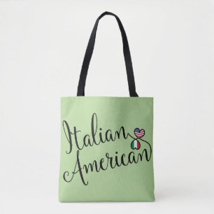 Italiaans Amerikaans Ineengedraaide Harten Boodsch Tote Bag
