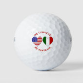 Italiaans Amerikaans Mijn land Mijn erfgoed Golfballen (Voorkant)