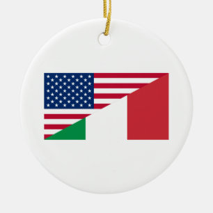 Italiaans Amerikaans Ornament met de Amerikaanse t