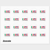 Italiaans-Amerikaans Ronde Sticker (Vel)