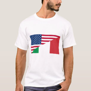 Italiaans-Amerikaans Vlag Heren T-Shirt