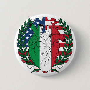 Italiaans-Amerikaans VS Verenigde Staten Italiaans Ronde Button 5,7 Cm