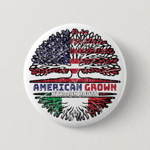 Italiaans - Amerikaanse Amerikaanse Amerikaanse Am Ronde Button 5,7 Cm