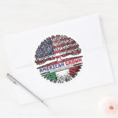 Italiaans - Amerikaanse Amerikaanse Amerikaanse Am Ronde Sticker (Envelop)