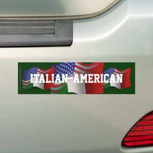 Italiaans-Amerikaanse golfvlag Bumpersticker (Op auto)