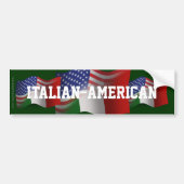 Italiaans-Amerikaanse golfvlag Bumpersticker (Voorkant)