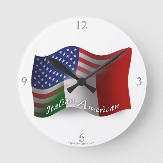 Italiaans-Amerikaanse golfvlag Ronde Klok (Voorkant)