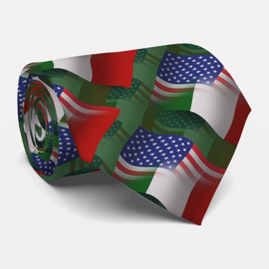 Italiaans-Amerikaanse golfvlag Stropdas (Opgerold)