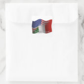Italiaans-Amerikaanse golfvlag Vierkante Sticker (Tas)