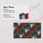 Italiaans-Amerikaanse golfvlag Visitekaartje (Voorkant / Achterkant)