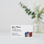 Italiaans-Amerikaanse golfvlag Visitekaartje (Staand voorkant)