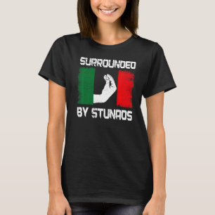 Italiaans - amerikaanse italiaanse vlag omringd do t-shirt