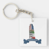 Italiaans-Amerikaanse Keyring Sleutelhanger (Voorkant)