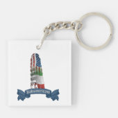 Italiaans-Amerikaanse Keyring Sleutelhanger (Achterkant)