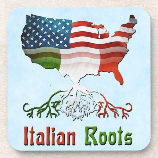 Italiaans-Amerikaanse Onderzetter Roots Cork (Voorkant)