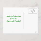 Italiaans-Amerikaanse papieren kerstpostkaart Feestdagenkaart (Achterkant)