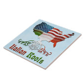 Italiaans-Amerikaanse Tegel Tegeltje (Zijkant)