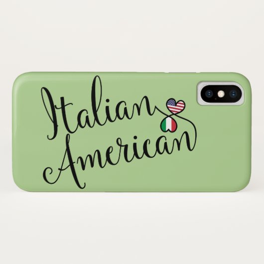 Italiaans-Amerikaanse telefooncel met ingebouwde k Case-Mate iPhone Case (Achterkant (horizontaal))