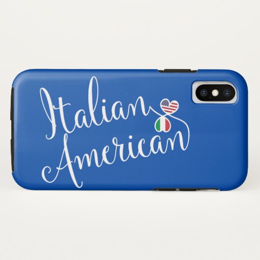 Italiaans-Amerikaanse telefooncel met ingebouwde k Case-Mate iPhone Case (Achterkant (horizontaal))